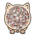 🐱135dielne drevené puzzle v tvare mačky vo farbách Morandiho🎁