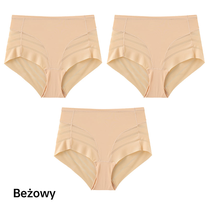 🌸🏆6 KUSOV  Priedušné bezšvíkové pruhované nohavičky pre ženy