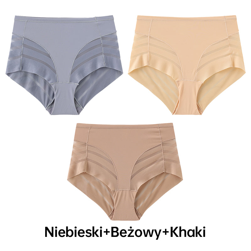 🌸🏆6 KUSOV  Priedušné bezšvíkové pruhované nohavičky pre ženy