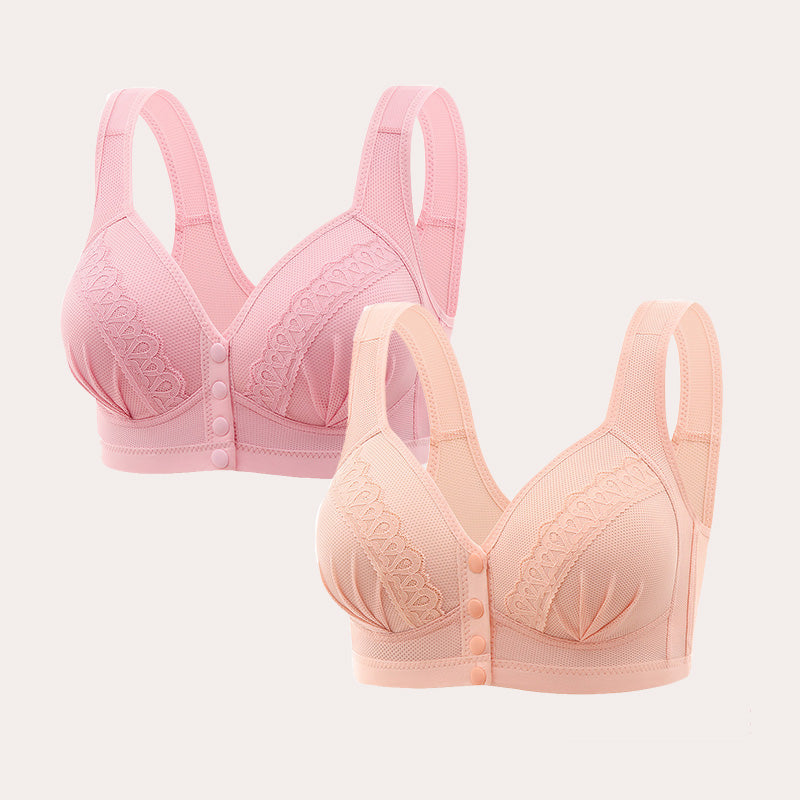 👙Triumph🔥Kupite 2, dobite 2 gratis🔥Zračen bombažni modrček z zapenjanjem na gumbe spredaj