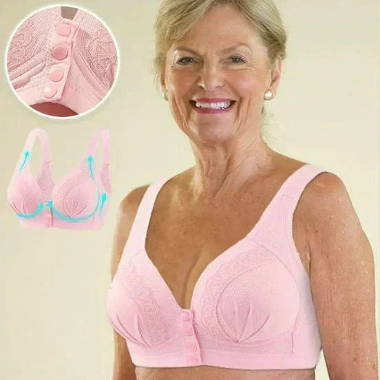 👙Triumph🔥Kupite 2, dobite 2 gratis🔥Zračen bombažni modrček z zapenjanjem na gumbe spredaj