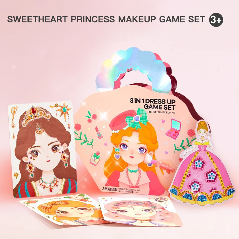 👧Sada na prezliekanie a líčenie fantastickej princeznej 3 v 1
