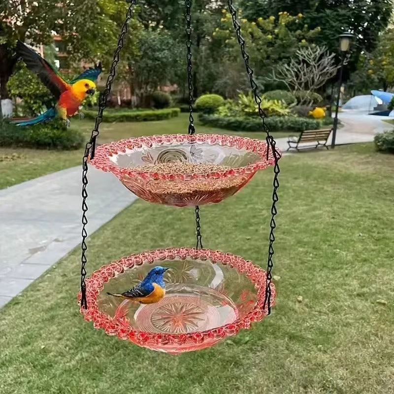 🐦🌧️Krmítko pre vtáky vo vintage štýle s kúpeľkou - možno zavesiť kamkoľvek, ľahko sa plní. Priláka drozdy a modrinky. Ideálne pre milovníkov prírody. 🏡✨