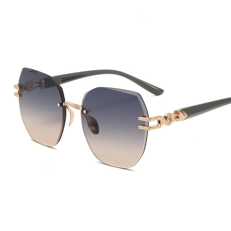 🕶️ Výrazné bezrámové slnečné okuliare – minimalistická kovová obruba, ochrana UV400, ľahké – platba na dobierku ✨