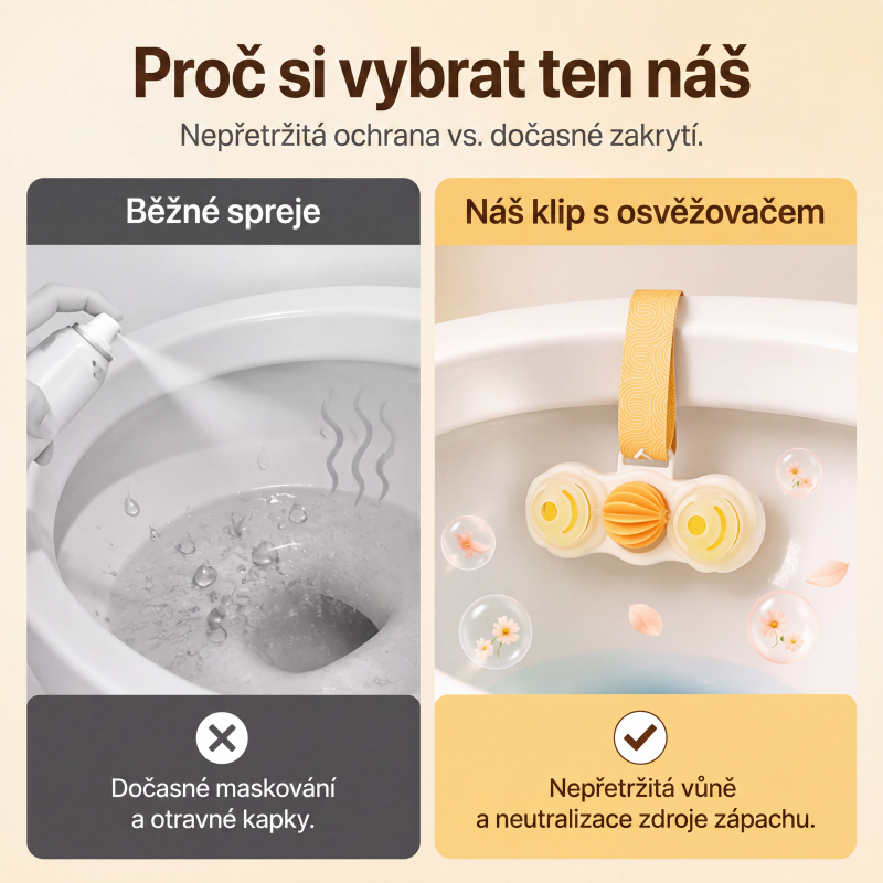 🌸 Voňavá toaletná spona Neustála eliminácia zápachu – Rozlúčte sa s nepríjemným zápachom