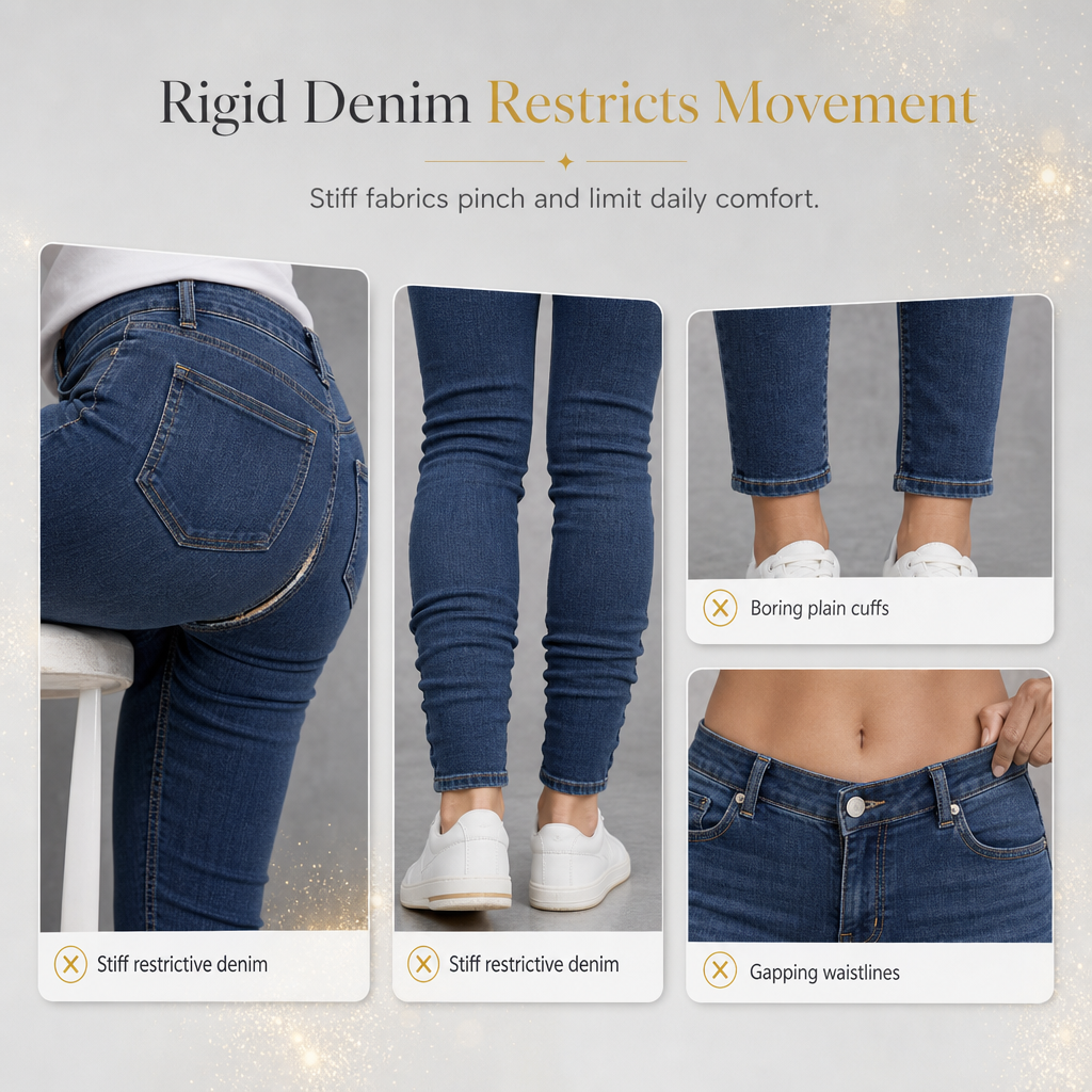 Dámske svetlo modré džínsy skinny fit s perlovou výzdobou, surovým rozstrapkaným pásom a distressed roztrhanými manžetami pri členkoch
